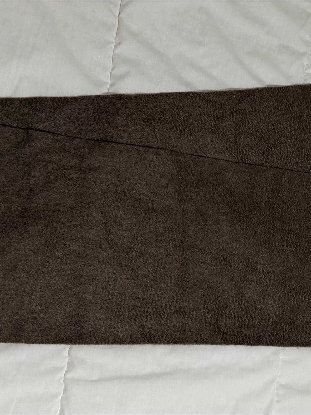 Soft Brown Alpaca Cashmere Fringe Scarf -